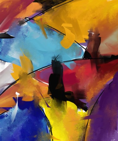 Digital Arts titled "Abstract 1412" by Patric Mouth, Original Artwork, Digital Painting