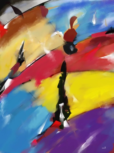 Digital Arts titled "Abstract 1508" by Patric Mouth, Original Artwork, Digital Painting