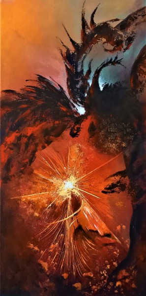 Métamorphose Peinture intitulée "Métamorphose" par Patrice Bru, Œuvre d'art originale, Acrylique
