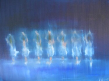 Painting titled "Le ballet" by Patrice Brunet, Original Artwork