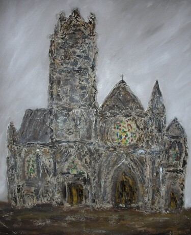 Painting titled "Cathedrale" by Patrice Brunet, Original Artwork