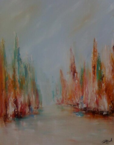 Painting titled "Le grand canal" by Patrice Brunet, Original Artwork