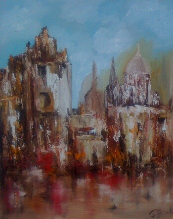 Painting titled "Rome" by Patrice Brunet, Original Artwork