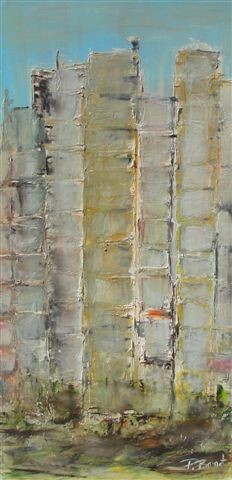 Painting titled "Facades" by Patrice Brunet, Original Artwork