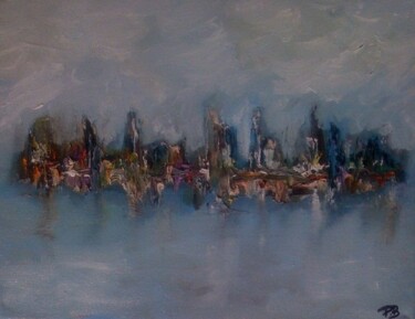 Painting titled "Vue du large" by Patrice Brunet, Original Artwork