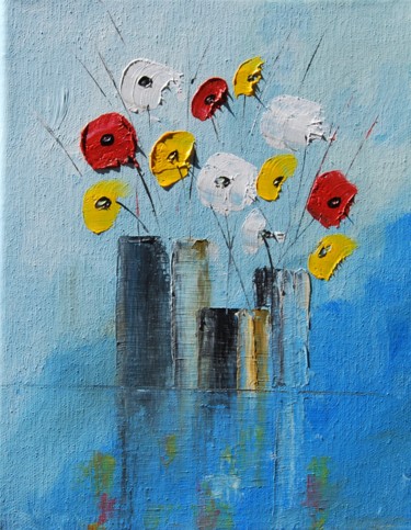Peinture intitulée "Bouquet d'été N° 18…" par Patrice Butel, Œuvre d'art originale, Huile