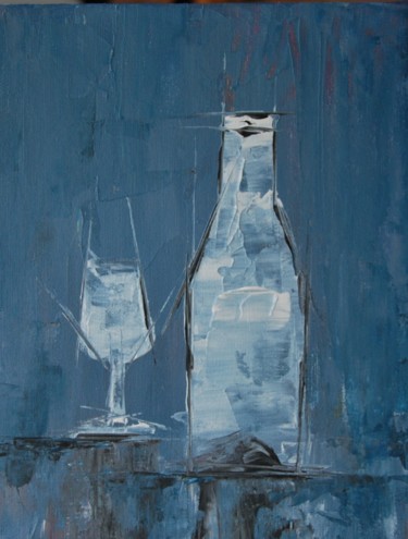 Peinture intitulée "De la bouteille au…" par Patrice Butel, Œuvre d'art originale, Acrylique
