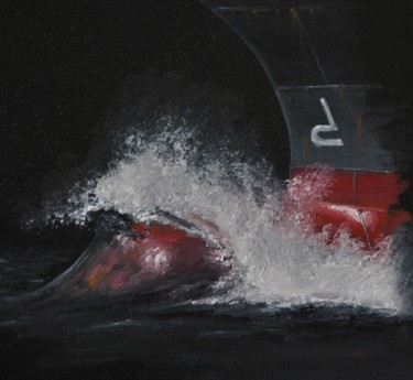 Schilderij getiteld "Bulbe de cargo" door Patrice Butel, Origineel Kunstwerk, Olie