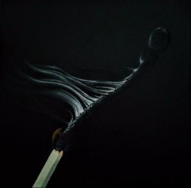 Картина под названием "Allumer le feu" - Patrice Butel, Подлинное произведение искусства, Масло