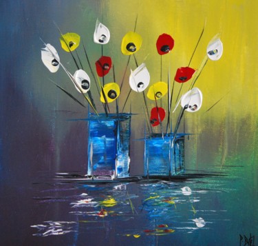Malerei mit dem Titel "Bouquet de fleurs n…" von Patrice Butel, Original-Kunstwerk, Acryl