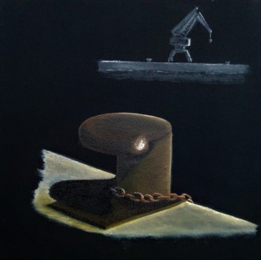 Peinture intitulée "Bitte d'amarrage n°…" par Patrice Butel, Œuvre d'art originale, Huile