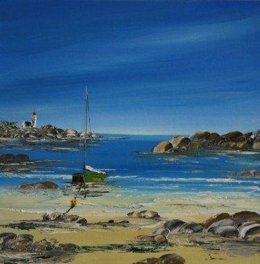 Pintura intitulada "Paysage breton n°21…" por Patrice Butel, Obras de arte originais, Óleo