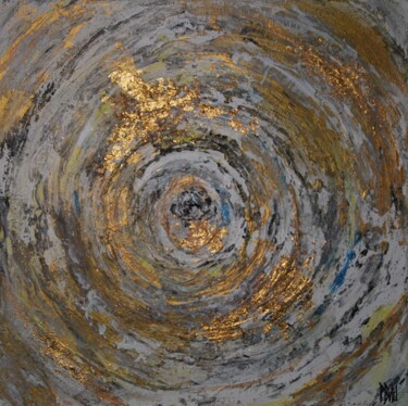 Painting titled "Concentric circles" by Patrice Butel, Original Artwork, Acrylic Mounted on artwork_cat.