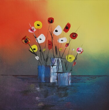 "Bouquet de fleurs c…" başlıklı Tablo Patrice Butel tarafından, Orijinal sanat, Akrilik