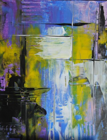 Картина под названием "Abstraction 2202" - Patrice Butel, Подлинное произведение искусства, Акрил Установлен на картон