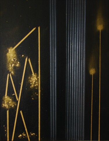 Malerei mit dem Titel "Epi KC n°2235-1334" von Patrice Butel, Original-Kunstwerk, Öl Auf Karton montiert