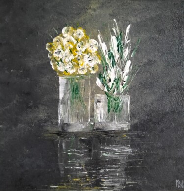 Malerei mit dem Titel "Bouquet de fleurs n…" von Patrice Butel, Original-Kunstwerk, Acryl Auf Keilrahmen aus Holz montiert