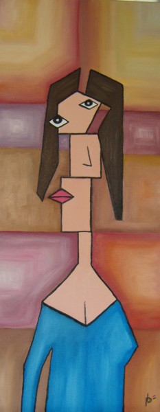 Painting titled "Madame" by Patrice Butel, Original Artwork, Oil