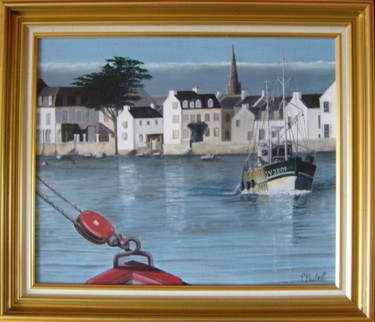 Peinture intitulée "Port breton" par Patrice Butel, Œuvre d'art originale, Huile
