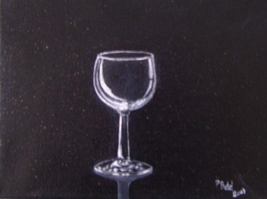 Painting titled "Verre cristal" by Patrice Butel, Original Artwork, Oil