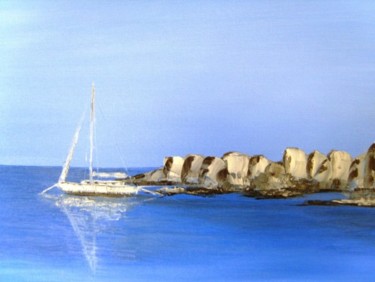 Pintura intitulada "Escale aux Îles Lav…" por Patrice Butel, Obras de arte originais, Óleo