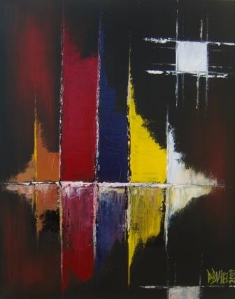 Pittura intitolato "Abstrait n°4" da Patrice Butel, Opera d'arte originale, Olio