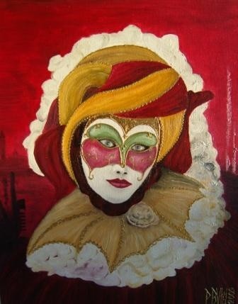 Картина под названием "Carnaval de Venise…" - Patrice Butel, Подлинное произведение искусства, Масло