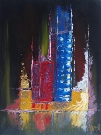 Peinture intitulée "Abstrait n°6 -" par Patrice Butel, Œuvre d'art originale, Huile