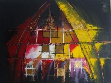 Peinture intitulée "Abstrait n°7 -" par Patrice Butel, Œuvre d'art originale, Huile