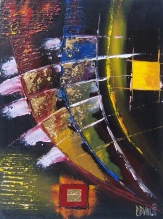 Peinture intitulée "Abstrait n°8 -" par Patrice Butel, Œuvre d'art originale, Huile