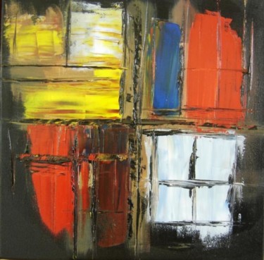 Peinture intitulée "Abstrait n°19" par Patrice Butel, Œuvre d'art originale, Huile