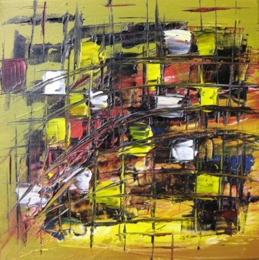 Peinture intitulée "Abstrait n°22" par Patrice Butel, Œuvre d'art originale, Huile