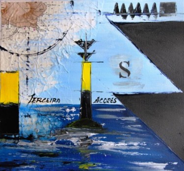 Malerei mit dem Titel "Acores Terceira Sud" von Patrice Butel, Original-Kunstwerk, Öl