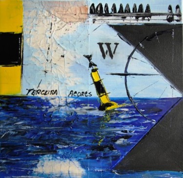 Pittura intitolato "Acores Terceira West" da Patrice Butel, Opera d'arte originale, Olio