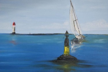 Painting titled "Cap sur Chauveau Il…" by Patrice Butel, Original Artwork, Oil