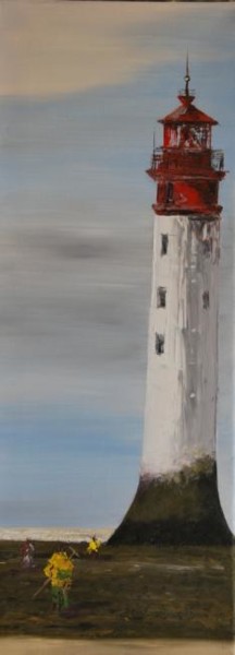 Peinture intitulée "Ile de Ré , Pêche à…" par Patrice Butel, Œuvre d'art originale, Huile