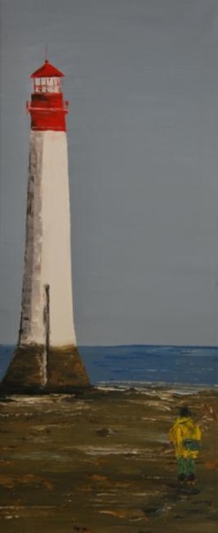 Pintura intitulada "Phare Chauveau IR97" por Patrice Butel, Obras de arte originais, Óleo