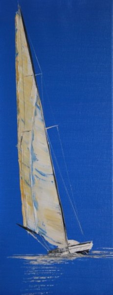 Peinture intitulée "Sloop 193" par Patrice Butel, Œuvre d'art originale, Huile