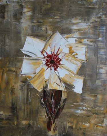 Peinture intitulée "Fleur automnale n°25" par Patrice Butel, Œuvre d'art originale, Huile