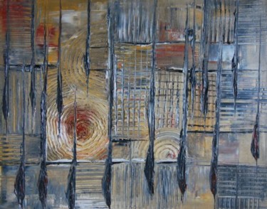 Malerei mit dem Titel "Texture N°64" von Patrice Butel, Original-Kunstwerk, Öl