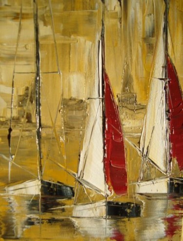 Peinture intitulée "Vieilles voiles LR…" par Patrice Butel, Œuvre d'art originale, Huile