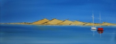 Painting titled "Dunes" by Patrice Butel, Original Artwork, Oil