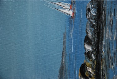 Painting titled "Navigation côtière" by Patrice Butel, Original Artwork, Oil