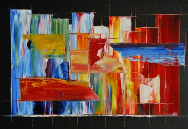 제목이 "Mosaïque abstraite…"인 미술작품 Patrice Butel로, 원작, 기름