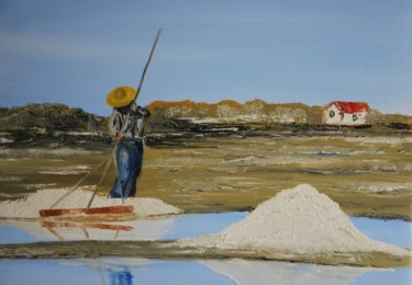 Painting titled "Le saunier" by Patrice Butel, Original Artwork, Oil