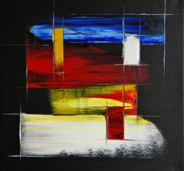 Peinture intitulée "Abstrait n°92" par Patrice Butel, Œuvre d'art originale, Huile