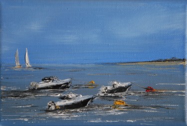 Painting titled "Au mouillage" by Patrice Butel, Original Artwork