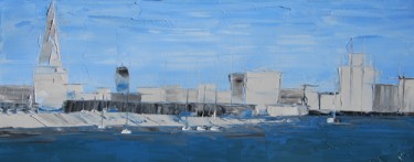 Schilderij getiteld "La Rochelle" door Patrice Butel, Origineel Kunstwerk