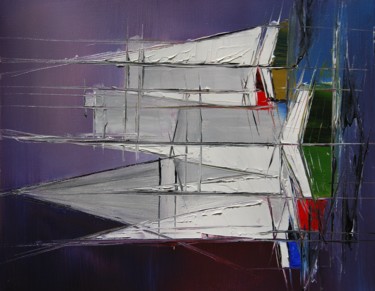 Schilderij getiteld "La Rochelle" door Patrice Butel, Origineel Kunstwerk