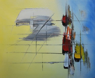 Peinture intitulée "Sail city 515" par Patrice Butel, Œuvre d'art originale, Huile